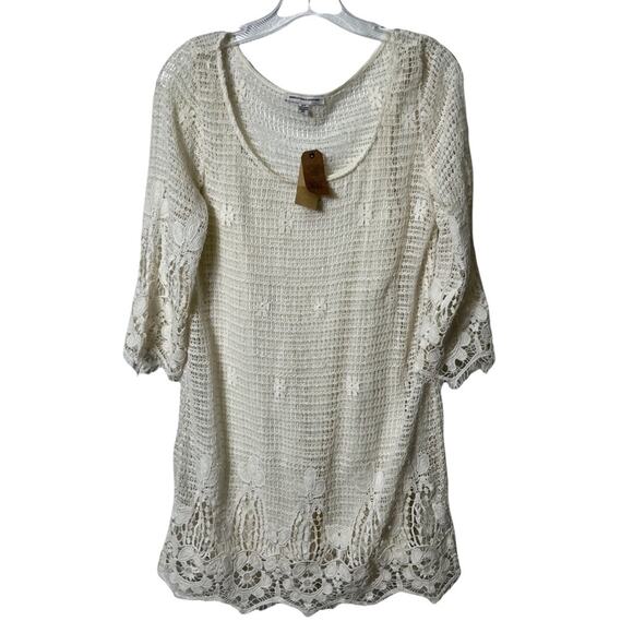 AMERICAN EAGLE OUTFITTERS CROCHET LACE WHITE CREAM WOMEN DRESS SIZE SMALL NEW - Picture 1 of 6